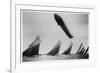 Zeppelin LZ11 'Viktoria Luise' in Flight During the Kiel Regatta, Germany, 1912-null-Framed Giclee Print