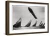 Zeppelin LZ11 'Viktoria Luise' in Flight During the Kiel Regatta, Germany, 1912-null-Framed Giclee Print