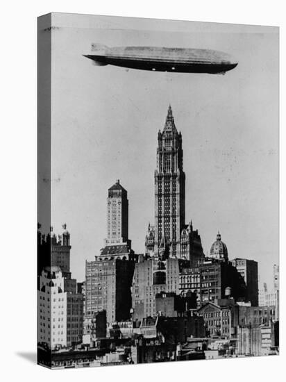 Zeppelin over NYC-null-Stretched Canvas