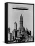 Zeppelin over NYC-null-Framed Stretched Canvas