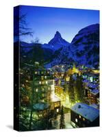 Zermatt and the Matterhorn Mountain in Winter, Zermatt, Swiss Alps, Switzerland, Europe-Gavin Hellier-Stretched Canvas