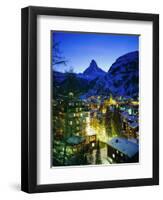 Zermatt and the Matterhorn Mountain in Winter, Zermatt, Swiss Alps, Switzerland, Europe-Gavin Hellier-Framed Photographic Print