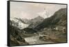 Zermatt and the Matterhorn-null-Framed Stretched Canvas