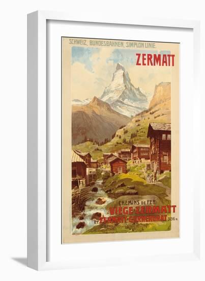 Zermatt, c.1900-Anton Reckziegel-Framed Premium Giclee Print