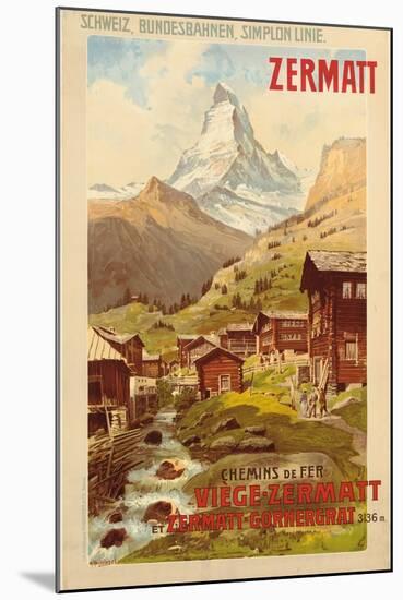 Zermatt, c.1900-Anton Reckziegel-Mounted Giclee Print