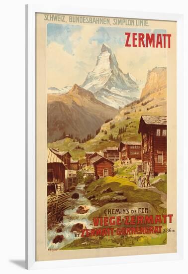 Zermatt, c.1900-Anton Reckziegel-Framed Giclee Print