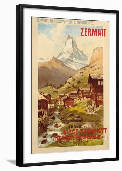 Zermatt, c.1900-Anton Reckziegel-Framed Premium Giclee Print