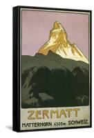 Zermatt, Matterhorn, Switzerland-Found Image Press-Framed Stretched Canvas