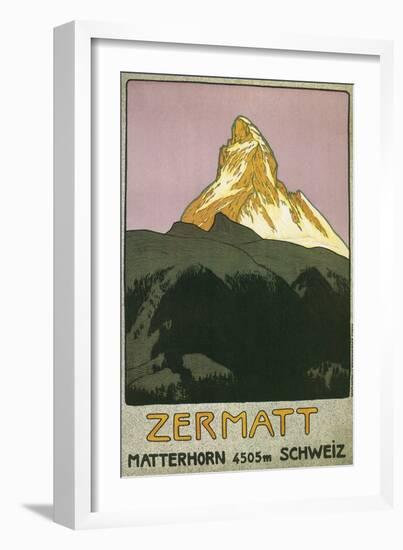 Zermatt, Matterhorn, Switzerland-Found Image Press-Framed Giclee Print