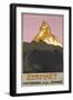 Zermatt. Plakatwerbung für Zermatt in der Schweiz. 1908-Emil Cardinaux-Framed Giclee Print