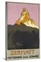 Zermatt. Plakatwerbung für Zermatt in der Schweiz. 1908-Emil Cardinaux-Stretched Canvas