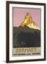 Zermatt. Plakatwerbung für Zermatt in der Schweiz. 1908-Emil Cardinaux-Framed Giclee Print