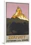 Zermatt. Plakatwerbung für Zermatt in der Schweiz. 1908-Emil Cardinaux-Framed Giclee Print