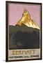 Zermatt. Plakatwerbung für Zermatt in der Schweiz. 1908-Emil Cardinaux-Framed Giclee Print