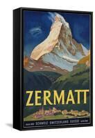 Zermatt Poster by Carl Moos-null-Framed Stretched Canvas