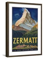 Zermatt Poster by Carl Moos-null-Framed Giclee Print