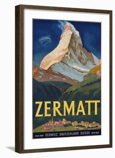 Zermatt Poster by Carl Moos-null-Framed Giclee Print