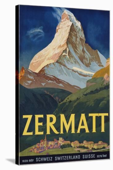 Zermatt Poster by Carl Moos-null-Stretched Canvas