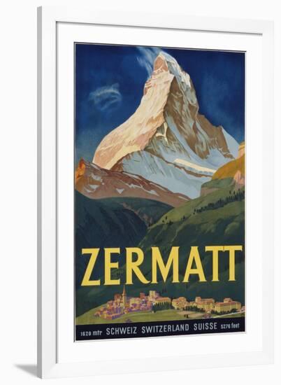 Zermatt Poster by Carl Moos-null-Framed Giclee Print