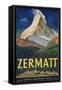 Zermatt Poster by Carl Moos-null-Framed Stretched Canvas