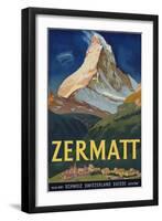 Zermatt Poster by Carl Moos-null-Framed Giclee Print