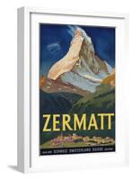 Zermatt Poster by Carl Moos-null-Framed Giclee Print