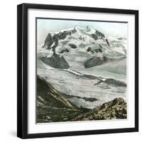 Zermatt (Switzerland), Mount Rose Seen from the Gorner-Grat-Leon, Levy et Fils-Framed Photographic Print