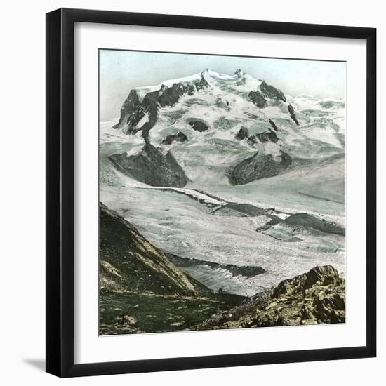 Zermatt (Switzerland), Mount Rose Seen from the Gorner-Grat-Leon, Levy et Fils-Framed Photographic Print