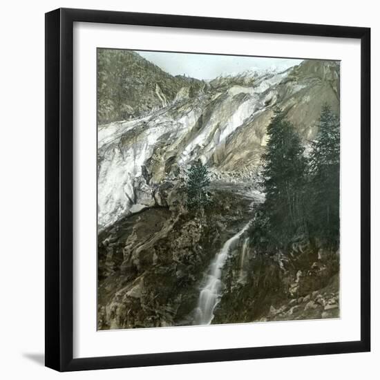 Zermatt (Switzerland), Visp Falls and Gorner Glacier-Leon, Levy et Fils-Framed Photographic Print