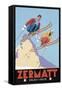 Zermatt Valais Suisse-Vintage Lavoie-Framed Stretched Canvas