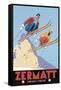 Zermatt Valais Suisse-Vintage Lavoie-Framed Stretched Canvas
