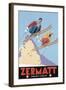 Zermatt Valais Suisse-Vintage Lavoie-Framed Giclee Print