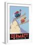 Zermatt Valais Suisse-Vintage Lavoie-Framed Giclee Print
