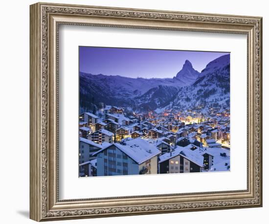 Zermatt, Valais, Switzerland-Walter Bibikow-Framed Photographic Print