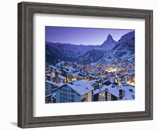 Zermatt, Valais, Switzerland-Walter Bibikow-Framed Photographic Print