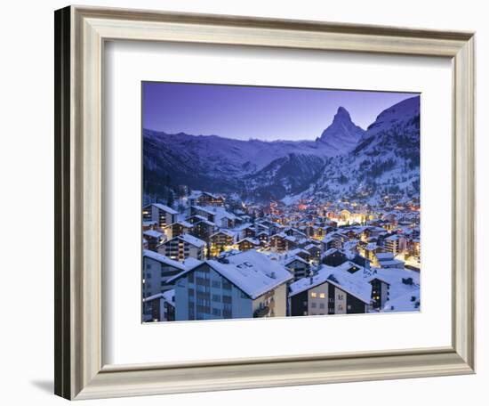 Zermatt, Valais, Switzerland-Walter Bibikow-Framed Photographic Print