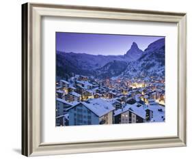 Zermatt, Valais, Switzerland-Walter Bibikow-Framed Photographic Print