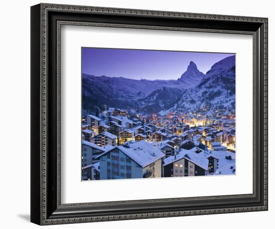 Zermatt, Valais, Switzerland-Walter Bibikow-Framed Photographic Print