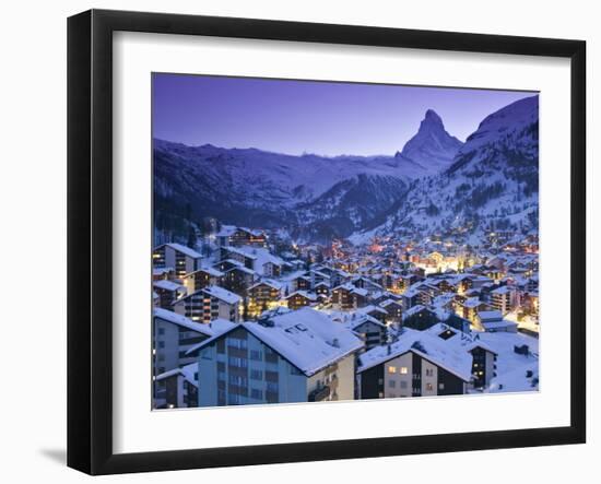 Zermatt, Valais, Switzerland-Walter Bibikow-Framed Photographic Print