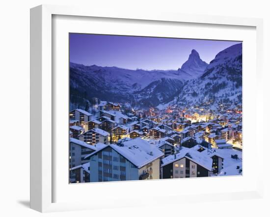 Zermatt, Valais, Switzerland-Walter Bibikow-Framed Photographic Print