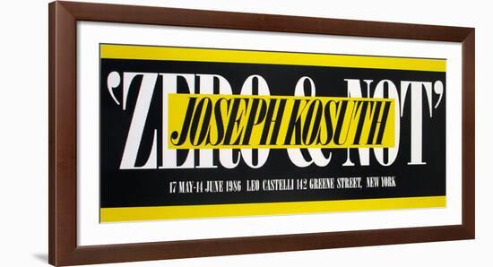 Zero and Not-Joseph Kosuth-Framed Collectable Print