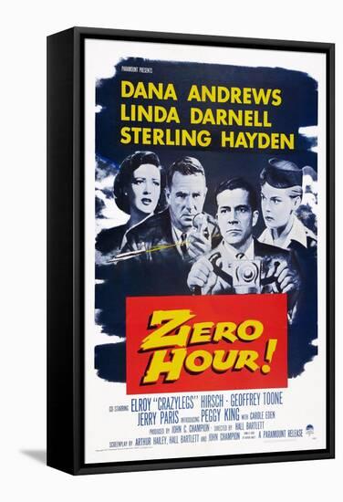 Zero Hour!, from Left: Linda Darnell, Sterling Hayden, Dana Andrews, Peggy King, 1957-null-Framed Stretched Canvas