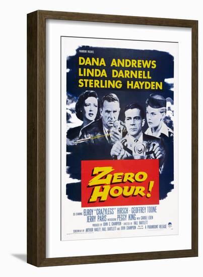 Zero Hour!, from Left: Linda Darnell, Sterling Hayden, Dana Andrews, Peggy King, 1957-null-Framed Art Print