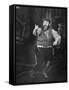 Zero Mostel Performing in a Scene from the Broadway Musical Fiddler on the Roof-Gjon Mili-Framed Stretched Canvas