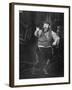 Zero Mostel Performing in a Scene from the Broadway Musical Fiddler on the Roof-Gjon Mili-Framed Premium Photographic Print