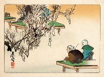 Two Pilgrims Gazing at a Tree Festooned with Prayers-Zeshin Shibata-Giclee Print