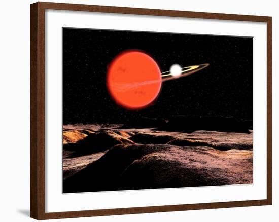 Zeta Piscium Is a Binary Star System Consisting of a Red Giant and a White Dwarf-Stocktrek Images-Framed Photographic Print