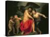 Zeus and Hera on Mount Ida, 1775-Andreas Or Andries Lens-Stretched Canvas