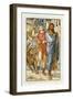 Zeus and Hermes disguised as peasants-Walter Crane-Framed Giclee Print