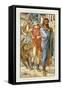 Zeus and Hermes disguised as peasants-Walter Crane-Framed Stretched Canvas